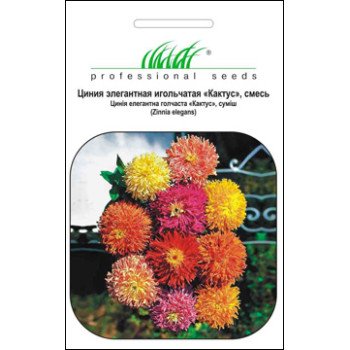 Цинія голчаста Кактус суміш /0,5 г/ *Професійне насіння*