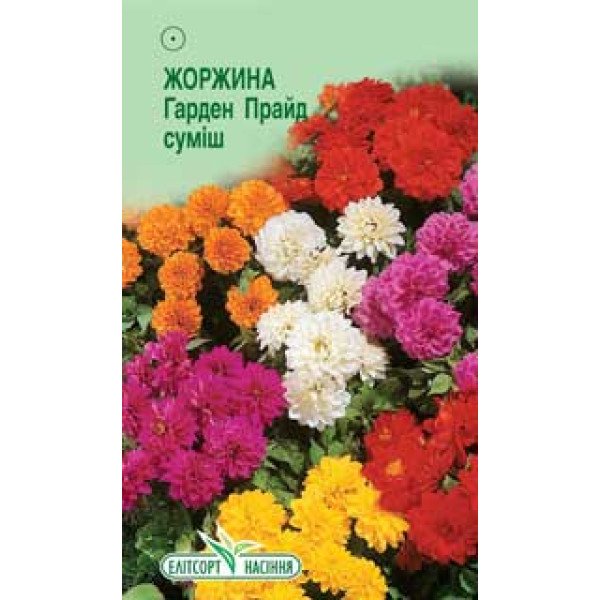 Насіння жоржини Гарден Прайд суміш /10 насінин/ *ЕлітСорт*