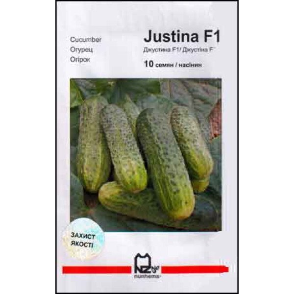 Насіння огірка Джустіна F1 /10 насінин/ *АгроПак*