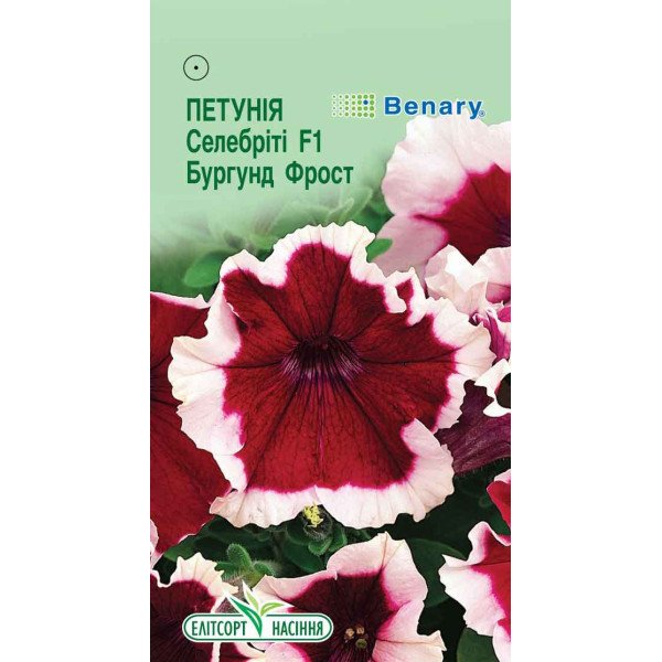 Семена Петунии Селебрити F1 Бургунд Фрост /10 семян/ *ЭлитСорт*