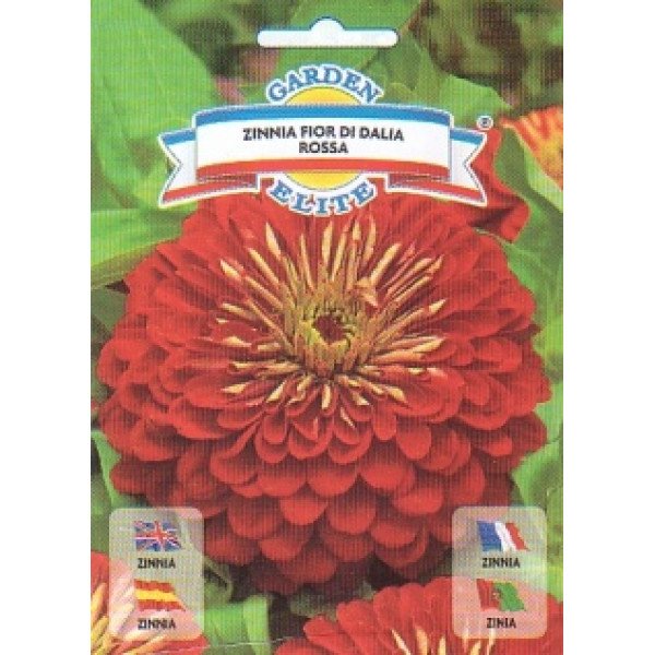 Цинія махрова Квітка Даліди червона /1 г/ *Garden Elite*