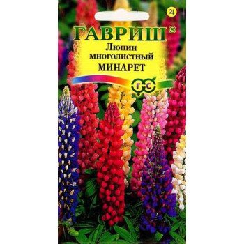 Люпин многолистный Минарет низкорослая смесь /0,5 г/ *Гавриш*