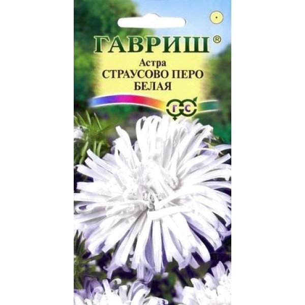 Астра Страусово перо белая /0,3 г/ *Гавриш*