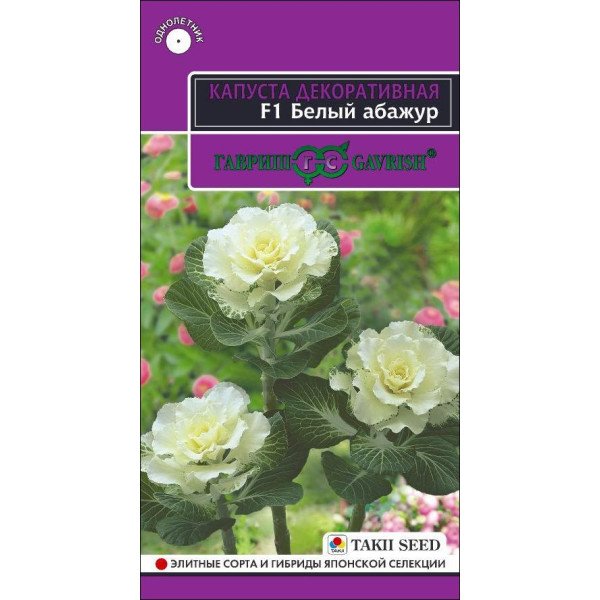 Капуста декоративная Белый абажур F1 /5 семян/ *Гавриш*