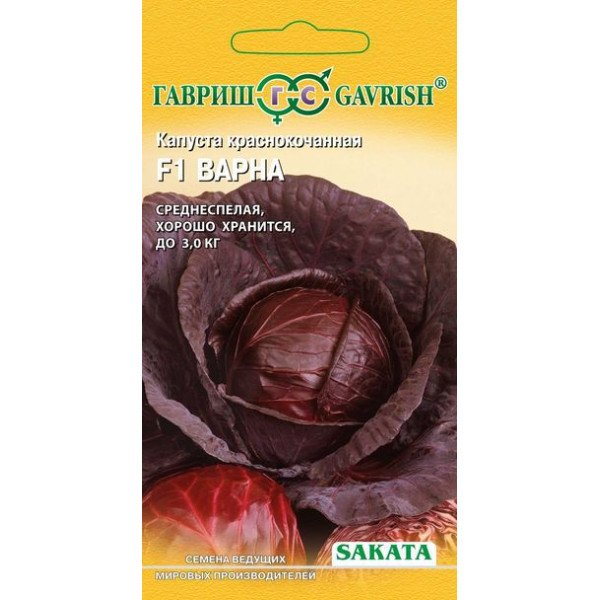 Насіння капусти червоноголової Варна F1 /15 насінин/ *Гавриш*