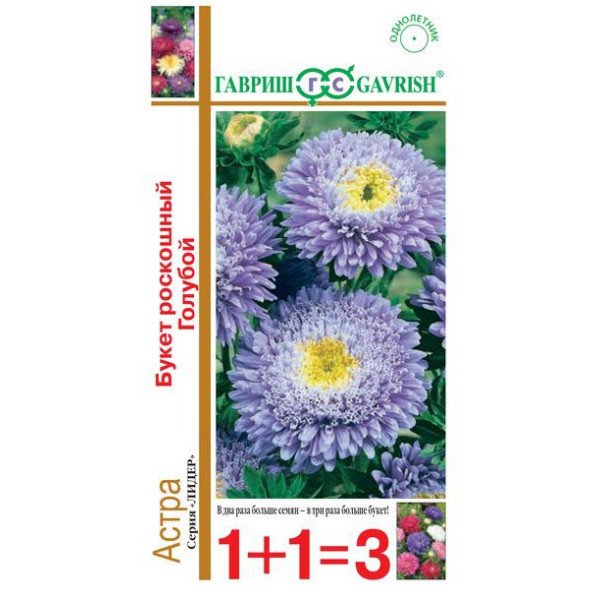 Насіння айстри Букет Розкішний блакитний /0,5 г/ *Гавриш*