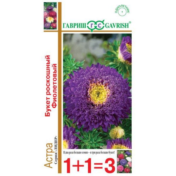 Насіння айстри Букет Розкішний фіолетовий /0,5 г/ *Гавриш*