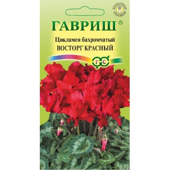 Цикламен махровый Восторг красный /3 семечка/ *Гавриш*