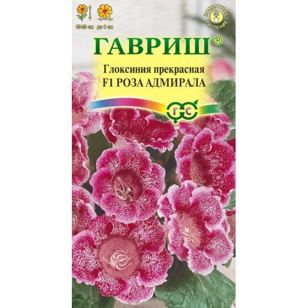 Насіння глоксинії прекрасна Троянда адмірала F1/5 насінин/ *Гавриш*