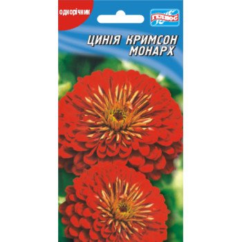 Цинния Кримсон монарх /30 семян/ *Гелиос*