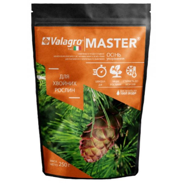 Добриво МАЙСТЕР для хвойних рослин Осінь /250 г/ *Valagro*