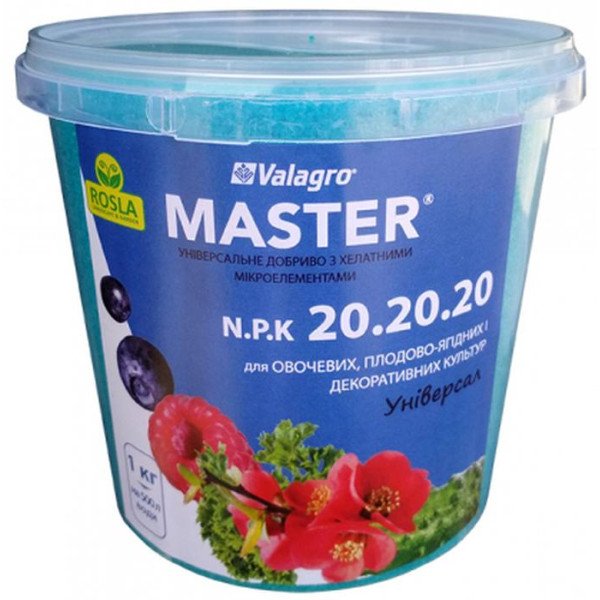 Добриво МАЙСТЕР комплексне NPK 20.20.20 /1 кг/ *Valagro*