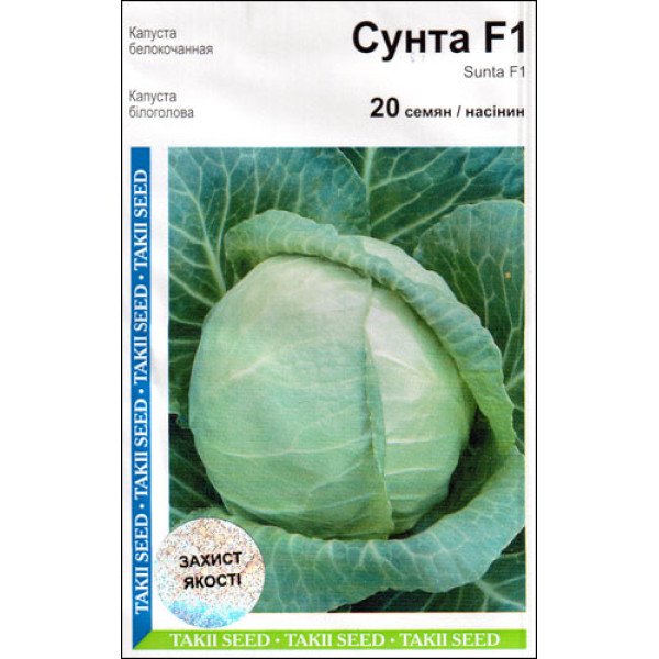 Насіння капусти білокачанної Сунта F1 /20 насінин/ *АгроПак*