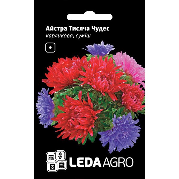 Насіння айстри Тисяча чудес суміш /0,2 г/ *LedaAgro*