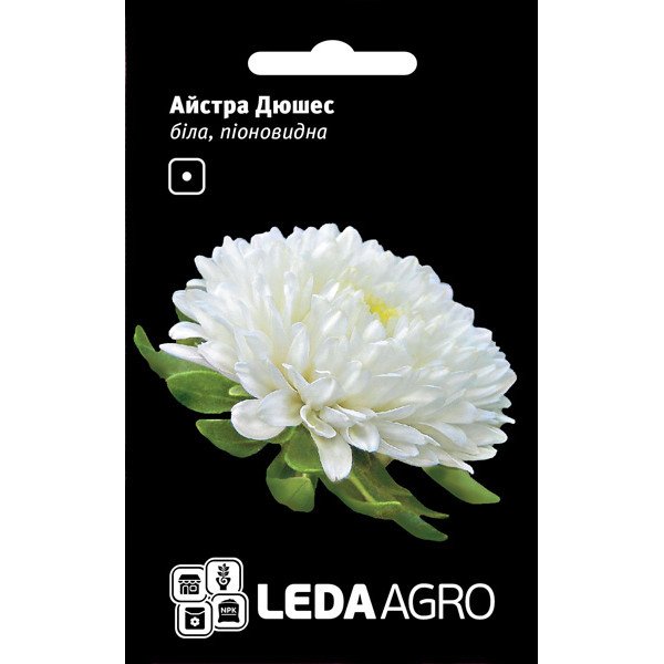 Насіння айстри Дюшес біла /0,2 г/ *LedaAgro*