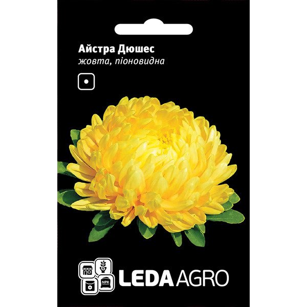 Насіння айстри Дюшес жовта /0,2 г/ *LedaAgro*