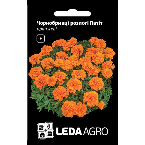 Насіння чорнобривців Патіт помаранчеві /0,25 г/ *LedaAgro*