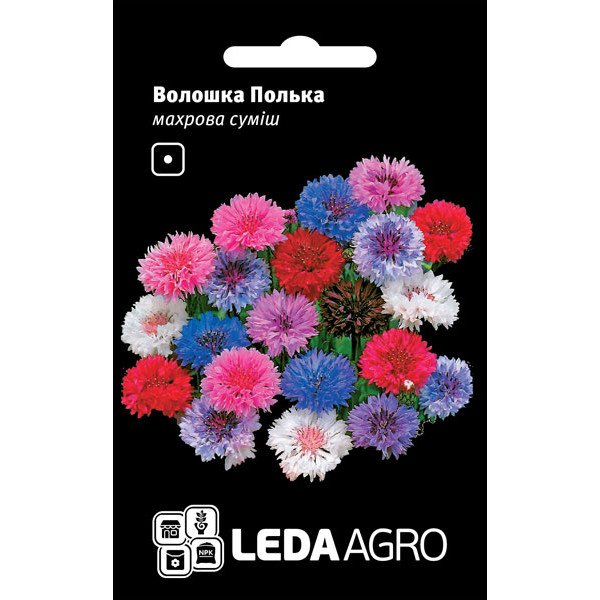 Насіння волошки Полька махрова суміш /0,5 г/ *LedaAgro*