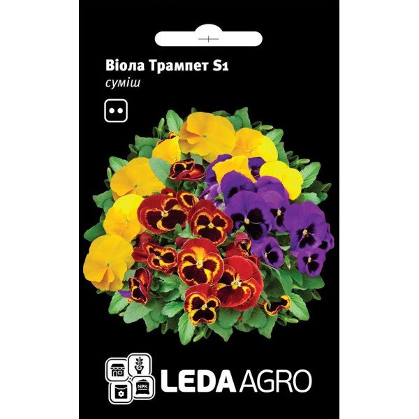 Насіння віоли Трампет S1 суміш /10 насінин/ *LedaAgro*