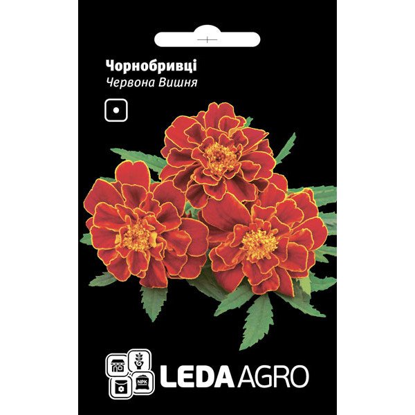Насіння чорнобривців Червона вишня /0,25 г/ *LedaAgro*
