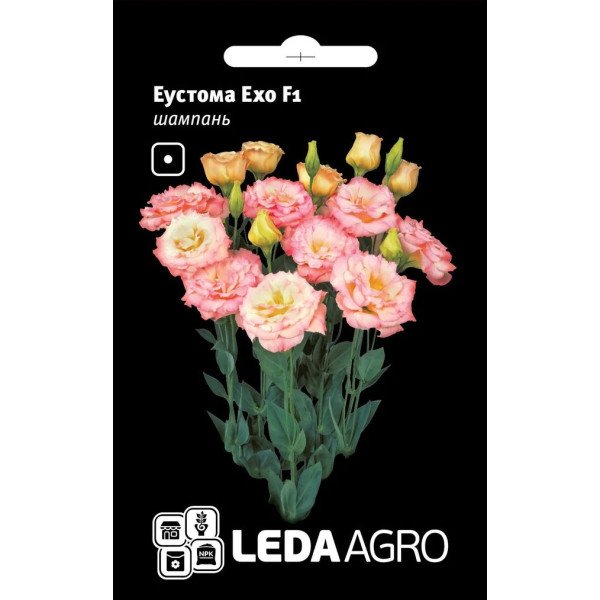 Насіння еустоми Ехо F1 шампань /5 насінин/ *LedaAgro*