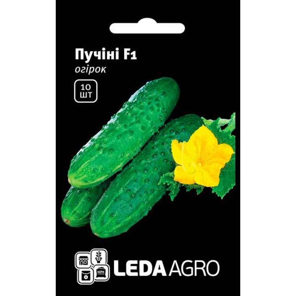 Насіння огірка Пучіні F1 /10 насінин/ *LedaAgro*