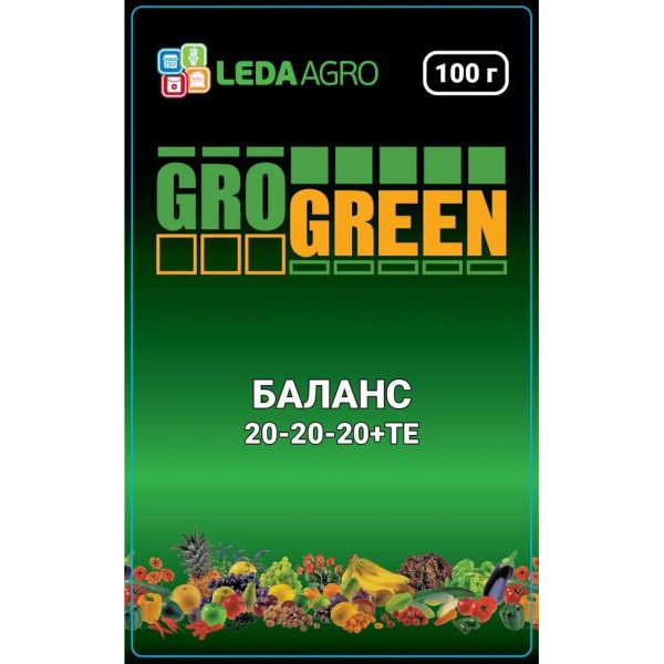 Добриво Баланс NPK 20-20-20 /100 г/ *Gro Green*