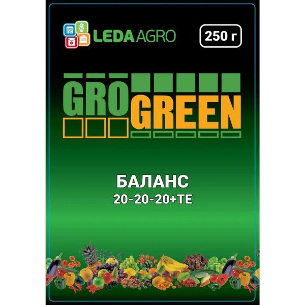 Добриво Баланс NPK 20-20-20 /250 г/ *Gro Green*