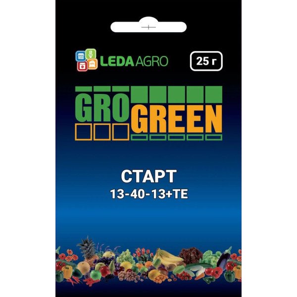 Добриво Старт NPK 13-40-13 /25 г/ *Gro Green*