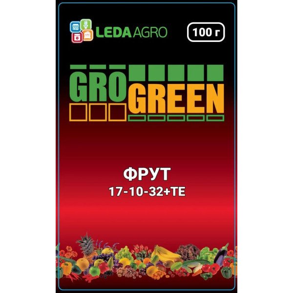 Добриво Фрут NPK 17-10-32 /100 г/ *Gro Green*