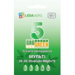 Удобрение-гель Мульти 5 NPK 20-20-20+6Ca+3MgO+TE /25 г/ *Gro Green*