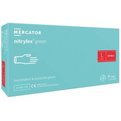 Перчатки Нитрилекс грин 100 штук (50 пар) /размер L/ *Mercator Medical*