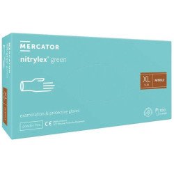 Перчатки Нитрилекс грин 100 штук (50 пар) /размер XL/ *Mercator Medical*