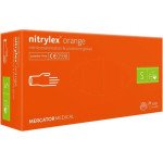 Перчатки Нитрилекс оранж 100 штук (50 пар) /размер S/ *Mercator Medical*