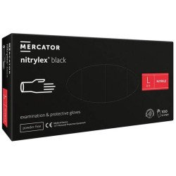 Перчатки Нитрилекс блек 100 штук (50 пар) /размер L/ *Mercator Medical*