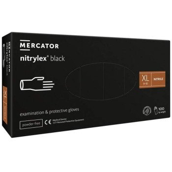 Рукавички Нітрілекс блек 100 штук (50 пар) /розмір XL/ *Mercator Medical*