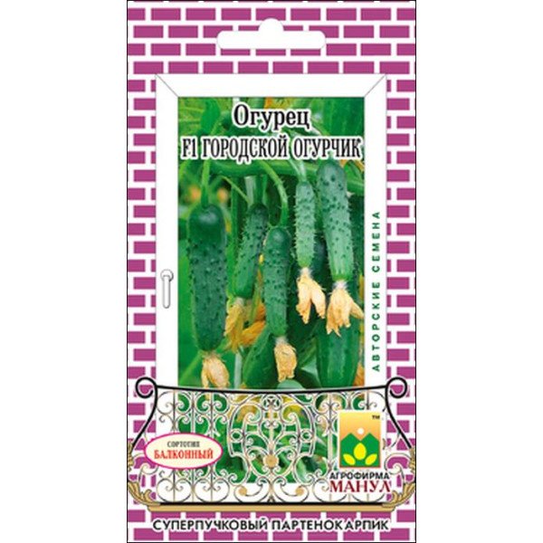 Огірок Міський огірочок F1 /10 насінин/ *Манул*
