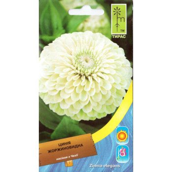 Цинія жоржиновидна біла /0,7 г/ *Moravoseed*