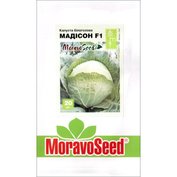 Насіння капусти білоголової Мадісон F1 /20 насінин/ *Moravoseed*