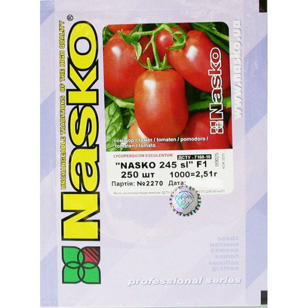 Семена томата Nasko 245 sl F1 /250 семян/ *Наско*