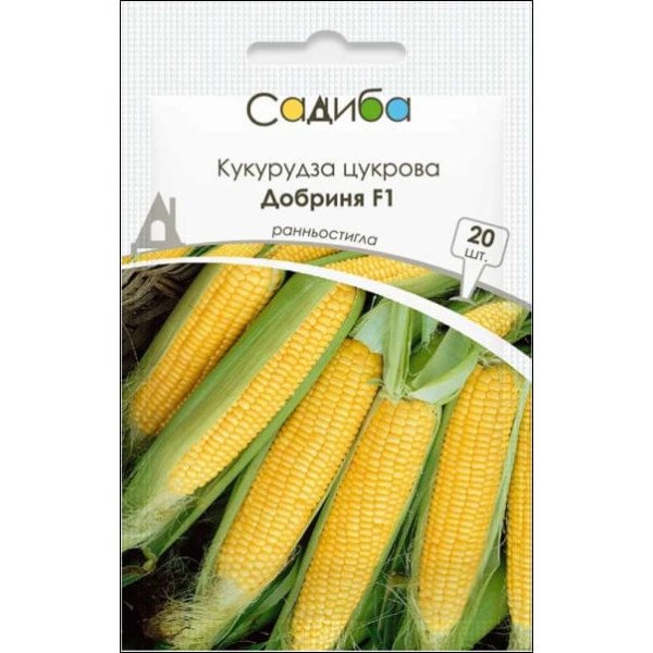 Насіння кукурудзи цукрової Добриня F1 /20 насінин/ *Садиба*