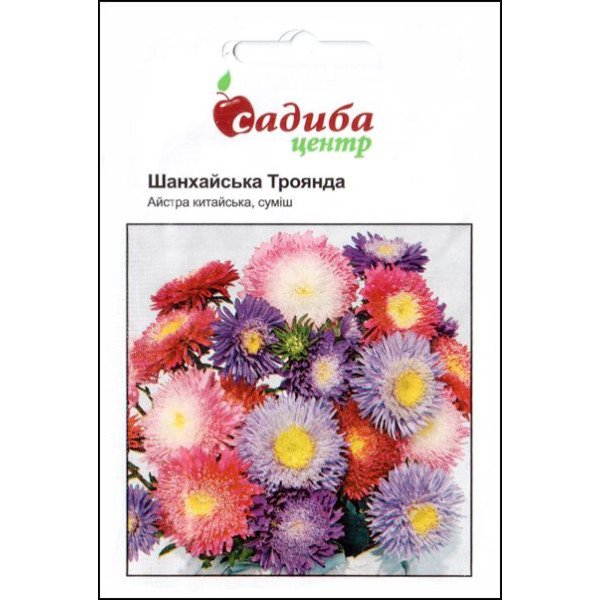 Насіння айстри Шанхайська Троянда суміш /0,2 г/ *Садиба*