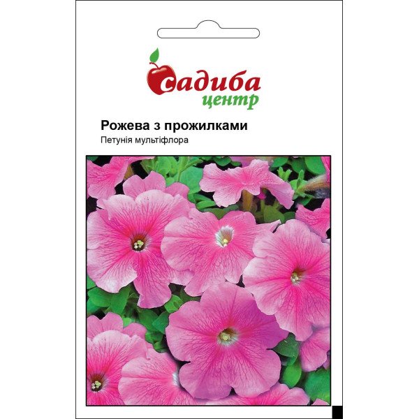 Насіння петунії Рожева з прожилками F2 /0,02 г/ *Садиба*