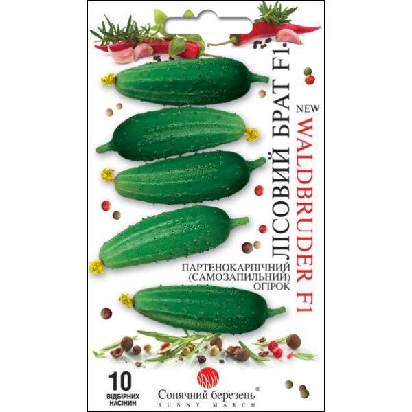 Насіння огірка Лісовий брат F1 /10 насінин/ *Сонячний Березень*