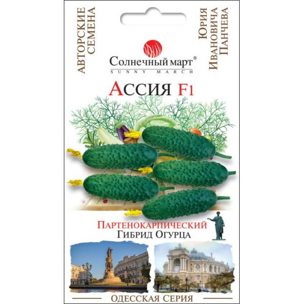 Насіння огірка Ассія F1 /10 насінин/ *Сонячний Березень*