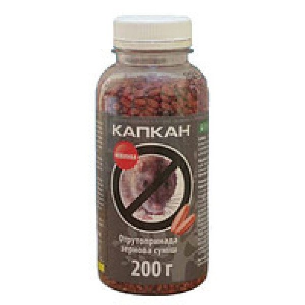 Родентицид Капкан /200 г зерновая приманка/ *Укравит*