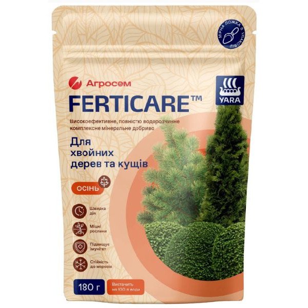 Удобрение YaraFerticare Осень для хвойных деревьев и кустарников /180 г/ *Yara*