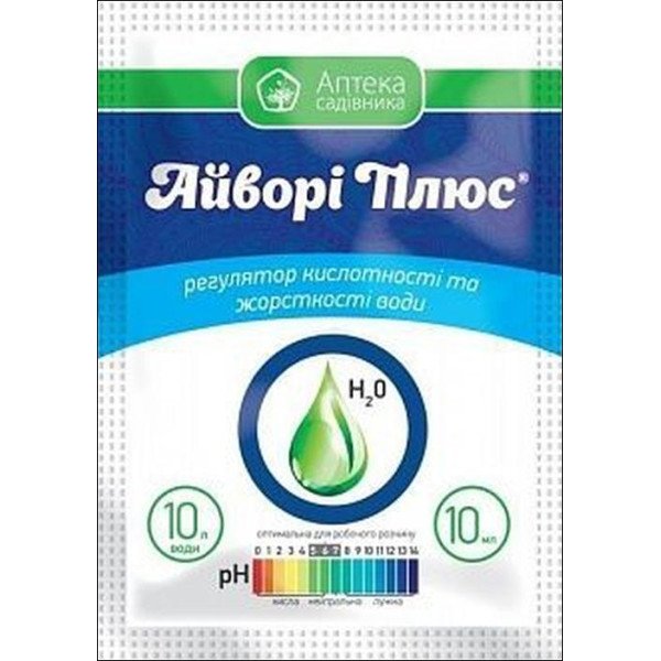 Підкислювач (коректор pH) і кондиціонер води Айворі Плюс /10 мл/ *Укравіт*